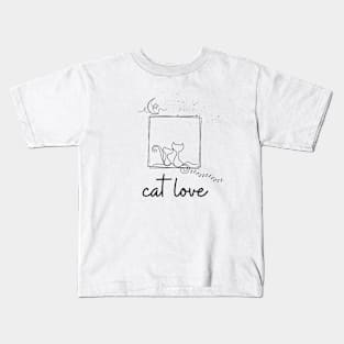 Two cute cats in square frame Kids T-Shirt